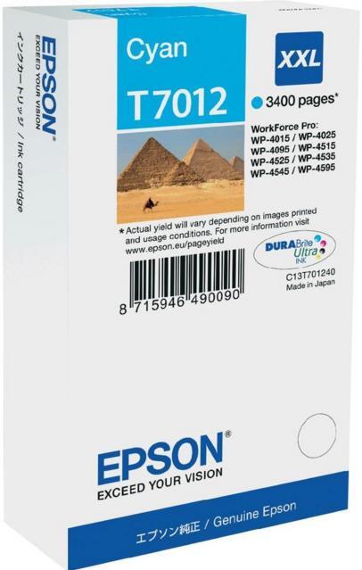 Cartus cerneala Epson XXL T7012, acoperire aprox. 3400 pagini (Cyan)