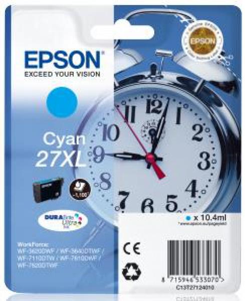 Cartus cerneala Epson 27XL DURABrite Ultra Ink, 1100 pagini (Cyan)