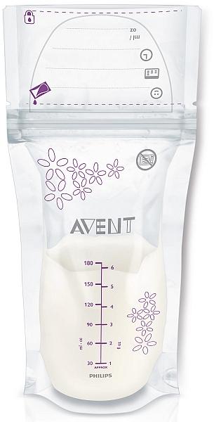 Pungi de pastrare a laptelui  matern Philips Avent SCF603/25, 25 bucati