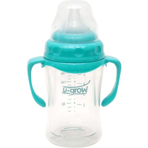 Biberon U-Grow A-1055, sticla, 120 ml, Albastru - 0 | YEO