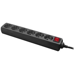 Prelungitor Logilink LPS202B, 6 prize, 1.4m (Negru)
