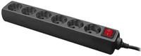 Prelungitor Logilink LPS202B, 6 prize, 1.4m (Negru)