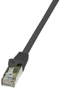 Cablu F/UTP LogiLink CP2023S, Patchcord, CAT.6, 0.5m (Negru)