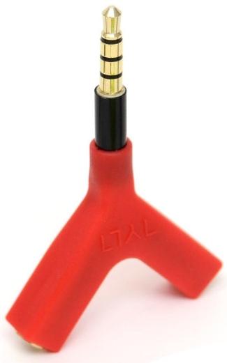 Adaptor Audio Tylt Y-SPLIT, 2x Jack 3.5mm (Rosu)