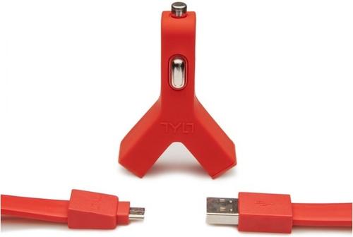 Incarcator Auto Tylt Duo Y-Charge, 2x USB, 2.1Ah, cablu MicroUSB (Rosu)