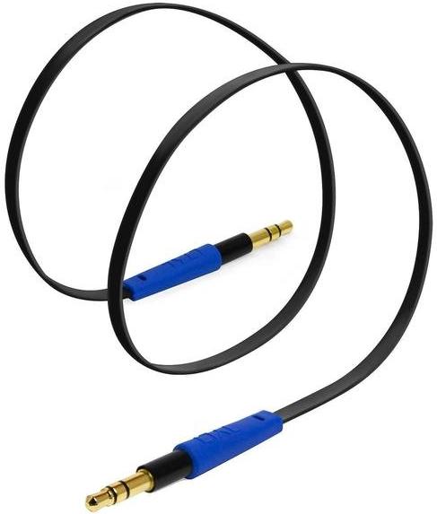 Cablu Audio Tylt  AUX, Jack 3.5mm - Jack 3.5mm, 1m (Negru/Albastru)