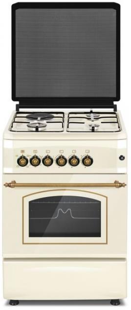 Aragaz Studio Casa FIRENZE MULTIF. FE50/553G+1EL, 3 arzatoare 1 ochi electric, 55 cm, Bej