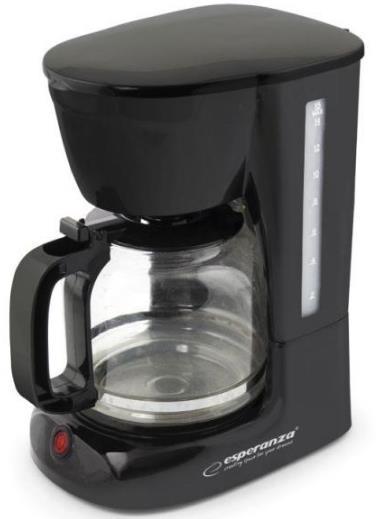 Cafetiera Esperanza Arabica EKC005, 950W, 1.8l (Negru)