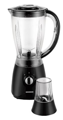 Blender Heinner HBL-500R, 500W, 2 Viteze+Pulse, 1.5L, Rasnita (Negru)