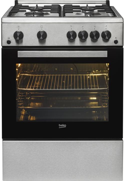 Aragaz Beko FSGT62110DXO, Gaz, 4 Arzatoare, Aprindere electrica (Inox)