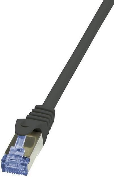 Cablu S/FTP LogiLick CQ3053S, Patchcord, CAT.6a, 2m (Negru)