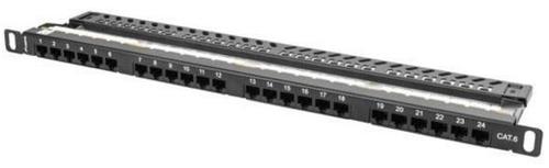 Patch Panel Lanberg PPU6-0024-B, CAT.6, 24 Porturi (Negru)