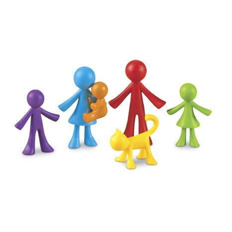 Joc matematic Learning Resources Set pentru sortat si numarat - Familia mea (72 piese)