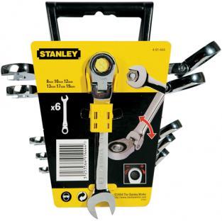 Set 6 chei combinate cu clichet Stanley 4-91-444, 8 - 19 mm