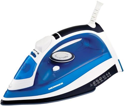 Fier de calcat Heinner HSI-2400AZ, Talpa ceramica, 2400W (Albastru-Alb)