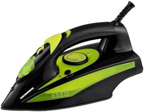 Fier de calcat Heinner XI-6060-GR, Talpa ceramica, 2400W (Negru-Verde)