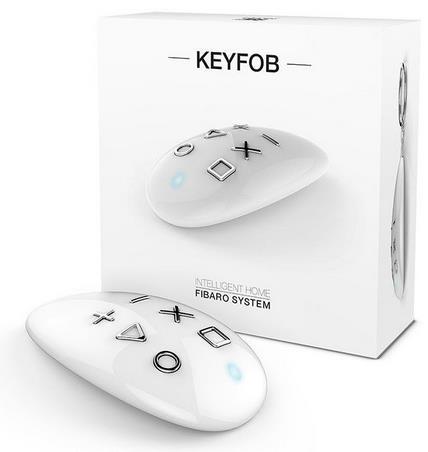 Telecomanda breloc Fibaro KeyFob FGKF-601, Z-Wave Plus (Alb)