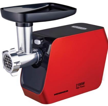 Masina de tocat carne Heinner Citrine 2100 MG-2100RD, 2100 W, 1.8 kg/min (Rosu)