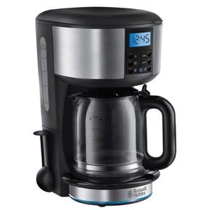 Cafetiera Russell Hobbs 20680-56 Buckingham, 10 cesti, Timer programabil de 24 ore, 1.25 l (Negru/Argintiu)