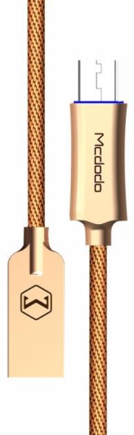 Cablu de date Mcdodo MicroUSB, QC3.0, Auto Disconnect, 1m (Auriu)