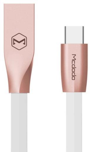 Cablu de date Mcdodo Zn-Link, Type-C, 1.5m, 2.4A max (Roz/Alb)