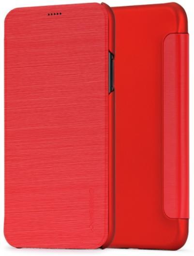 Husa Meleovo Smart Flip pentru iPhone X (Rosu)
