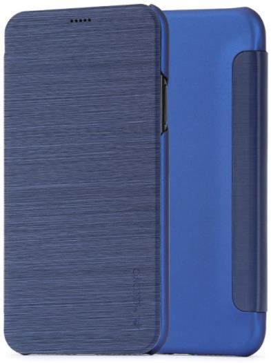 Husa Meleovo Smart Flip pentru iPhone X (Albastru)
