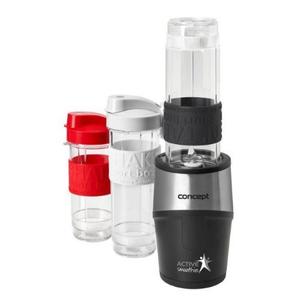 Smothie maker Concept SM3385, 500 W, 2 x 570 ml + 1 x 400 ml, Recipiente tritan fara BPA (Negru)