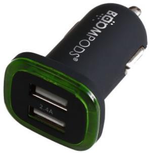 Incarcator Auto Boompods Mini CC2BLK, 2.4A, 2 x USB (Negru)