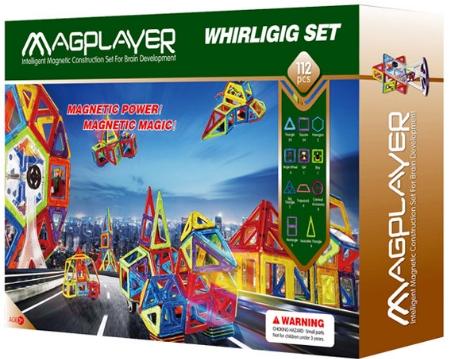 Cuburi de construit magnetice MAGPLAYER MPB-112, 112 piese - 0 | YEO