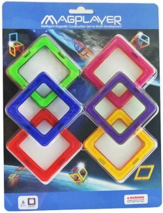 Cuburi de construit magnetice MAGPLAYER MPB-6, 6 piese - 0 | YEO