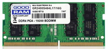 Memorie Laptop GOODRAM GR2400S464L17/16G, DDR4, 1x16GB, 2400 MHz