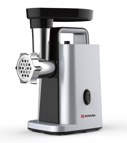 Masina de tocat carne Zokura Z1036, 800W (Argintiu)
