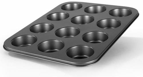 Tava de copt briose Vanora VN-E-C265, 12 forme (Negru)