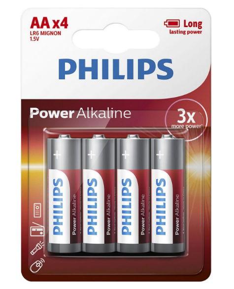 Baterii Philips Power Alkaline AA 4-blister - 0 | YEO