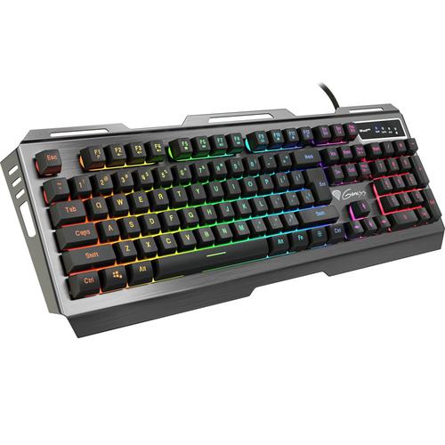 Tastatura Gaming Genesis Rhod 420, Iluminata RGB (Negru/Argintiu)