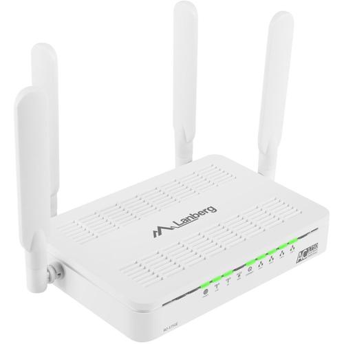 Router Wireless Lanberg RO-175GE, Gigabit, Dual Band, 1750 Mbps, 4 Antene externe (Alb)