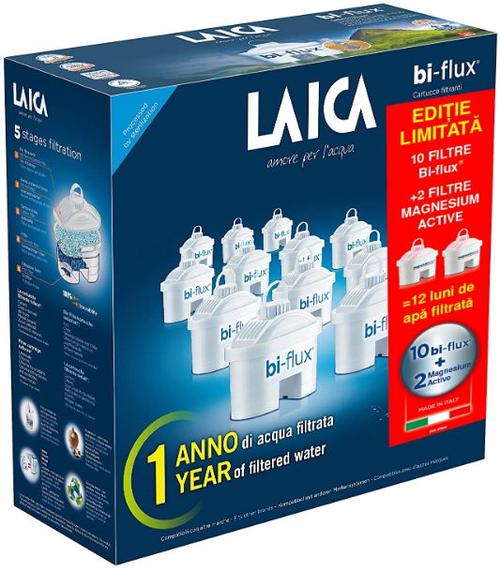 Pachet LAICA F12K002 10 filtre Bi-Flux + 2 filtre Mineral Magnesium Active - 0 | YEO