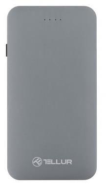 Acumulator extern Tellur TLL158131, 5000 mAh, 3.0A, cablu 3 in 1 (Gri)
