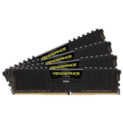 Memorii Corsair Vengeance LPX Black 64GB(4x16GB), DDR4, 2400MHz, CL14, Quad Channel