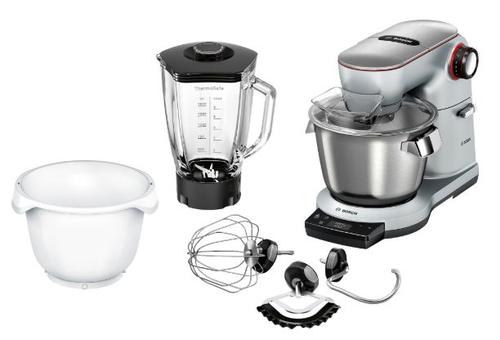 Robot de bucatarie Bosch OptiMUM  MUM9BX5S22, 1500 W, 7 viteze, 3D PlanetaryMixing, Senzor Smart Dough, cantar, temporizator, capacitate bol 5.5 l (Inox) - 0 | YEO