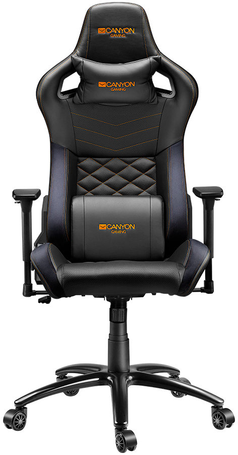 Scaun Gaming Canyon Nightfall CND-SGCH7, reglabil (Negru/Portocaliu)