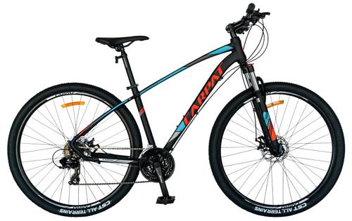 Bicicleta MTB-HT CARPAT C2957C, roti 29inch, cadru aluminiu, frane mecanice disc, 24 viteze (Negru/Albastru)
