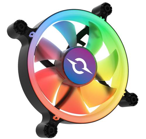 Ventilator AQIRYS Cetus 6P-12SLI15B-RGB, 1200 RPM, Iluminare RGB (Negru) - 0 | YEO