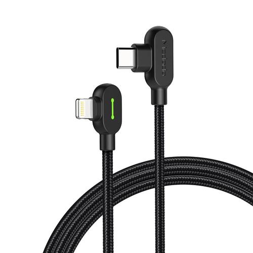 Cablu de date Mcdodo CA-7370 Button Series, USB Type-C - Lightning, 1.2m (Negru)