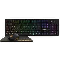 Kit Gaming Tastatura Gamdias Hermes P1B, iluminare RGB + mouse Zeus E3 + mouse pad (Negru)