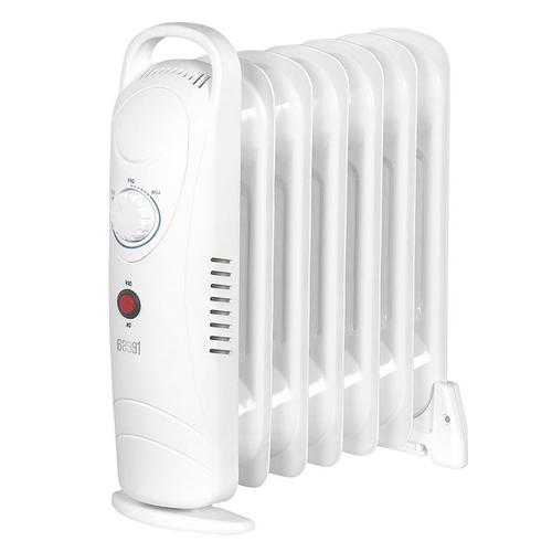 Calorifer electric cu ulei Teesa TSA8035, 800 W, 7 Elementi, Termostat reglabil, Control automat temperatura (Alb)