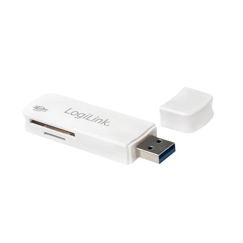 Card reader LOGILINK CR0034A, interfata USB 3.0, SD/microSD (Alb)