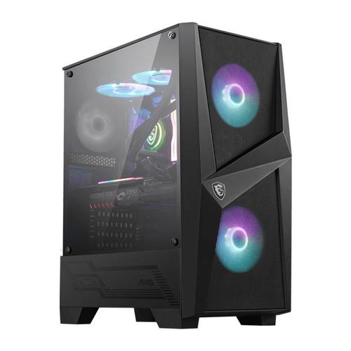 Carcasa MSI MAG FORGE 100R, Middle Tower, Tempered glass (Negru)