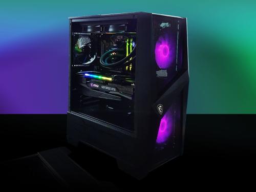 PC Gaming EVO BLAZE Powered by MSI, Ryzen 5 5600X, SSD 500GB, 16GB(2x8GB) DDR4, GeForce RTX 5070 12GB GDDR7, Iluminare RGB, Watercooling